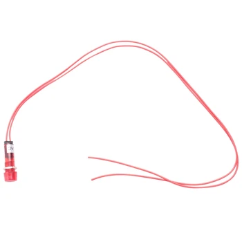 4X Неонов индикатор контролна сигналната лампа червено ac 250 с кабели W2