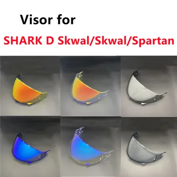 Подмяна на Козирка Мотоциклетни Шлем D Skwal за SHARK Skwal/Spartan/D-Skwal с 2 Лещи, Ветрозащитный Casco Мото, Цветни Детайли