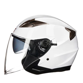 M-XL Бяла дишаща защита на главата, Износоустойчиви аксесоари за мотокрос, защита от падане, Мотоциклет шлем, байкерский каска с открито лице