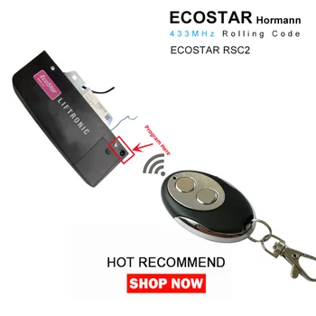 Подмяна на дистанционното управление Ecostar RSC2 433 Mhz Hormann на колективния превключвател за безжична за отваряне на гаражни врати Hormann