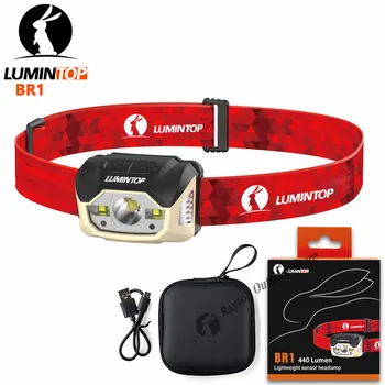 Сензор фарове Lumintop BR1 Налобный фенерче с 5 режима Налобный лампа за къмпинг, колоездене