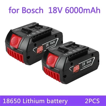 Батерия 18 6.0 А за Электродрели на Bosch с Литиево-йонна Батерия 18 В BAT609, BAT609G, BAT618, BAT618G, BAT614 + 1 зарядно устройство