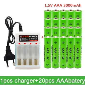 100% чисто Нов акумулатор AAA капацитет 3000 mah Акумулаторна батерия AAA от 1,5 капацитет 3000 mah + зарядно устройство за лампи с високо осветление