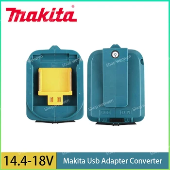 Подмяна на захранващия Източник ADP05 С Двоен USB Адаптер за Зарядно Устройство за Makita 14,4 V/18V LXT Литиево-Йонен Акумулаторен Конвертор с Led Подсветка