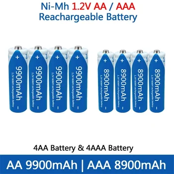 Батерия AA AAA 1,2 В, акумулаторна батерия NIMH, батерия с голям капацитет 9900 ма батерия, която се презарежда за играчки, мишка с дистанционно управление.