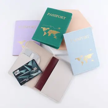 Модни корици за паспорти от изкуствена кожа, поставки за паспортных карти и лични карти, 8 цвята, опаковка за паспорти, многофункционален калъф за документи за пътуване