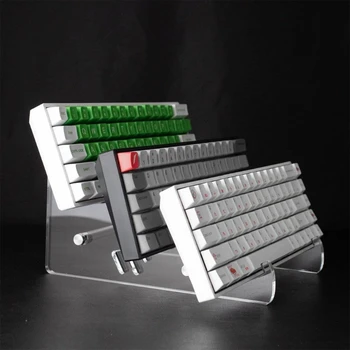 Акрилен прозрачен държач за съхранение на клавиатура, поставка за дисплея на клавиатура, устойчива за компютърни игри, Многопластови на клавиатурата на КОМПЮТЪРА