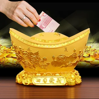 Органайзер за пари в златни кюлчета в чантата си Fortune В Treasure, Диспенсер за монети в евро, Декорация за всекидневната, за изпращане на подаръци колеги