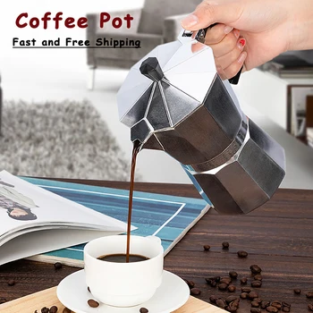 50/100/150/300/450/600 мл Алуминиева Tea Здрав кана за Кафе Cafeteira Expresso Percolator Pot Moka кана за Кафе Филтър кафе Машина