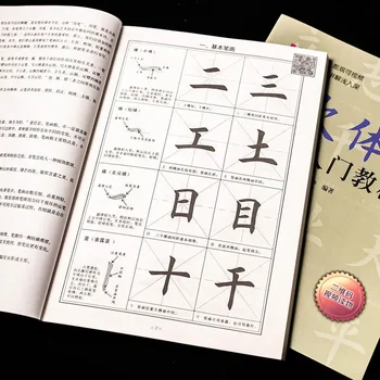 Оуян Xun Учебник по обичайния писане, калиграфия с четка, Започнете работа, Заплата основните щрихи, радикално подробно обяснение