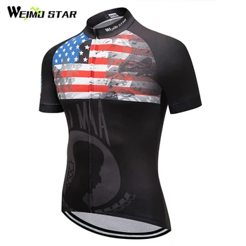 Weimostar Bike Racing Team Спортна велосипедна майк в американски стил Дишаща велосипедна облекло Майо Ciclismo мтб Велосипедна майк риза