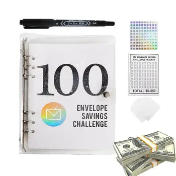 100 Пликове с пари на бюджета С конвертами за Пари Преносим Органайзер за паричните средства За спестяване на парични средства