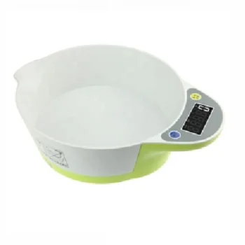 4 цвят, точни и стабилни Евтини 5-килограммовые цифрови кухненски везни за претегляне на храните с купата, Електронни, кухненски везни с купата за хранене