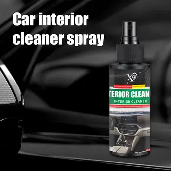 Спрей За почистване на салон на автомобил Auto Leather Plastic Cleaner Spray Средство За Обяснения на Арматурното Табло на Автомобила Универсален Спрей За интериорни детайли