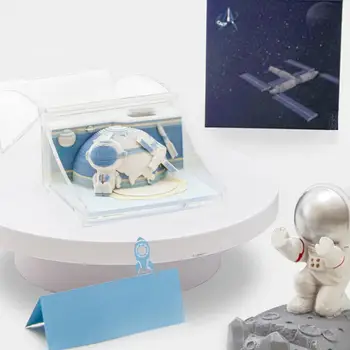 3D Бележник за водене на записки Omoshiroi Block 3D обработка на хартия, Модел на космическата лаборатория, Бележки, Интериор на работния плот, Коледни Подаръци
