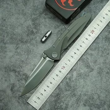 LEMIFSHE MT Delta Сгъваем нож D2 С острие от титанова сплав, дръжка за оцеляване в сражение, Кухненски джоб, Многофункционални Инструменти EDC