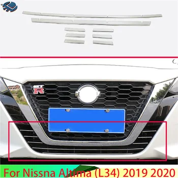 За Nissan Altima (L34) 2019 2020 Предна решетка от неръждаема стомана, акцентная на кутията, Дъното на окото покритие, във форми за подреждане, панел за декорация