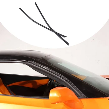За Corvette C7 2014-2019 Предното предното стъкло на превозното средство от мека въглеродни влакна, стикер на багажник