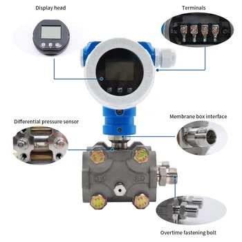 Взривозащитен интелигентен сензор за диференциално налягане 4-20 ma за втечнен газ и пара
