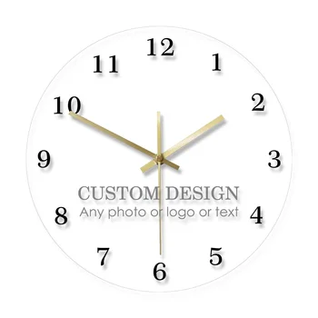 Дизайн на лого по поръчка, името на фирмата, стенни часовници, персонални за вашата гордост Reloj Pared Saat