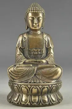 Изискана са подбрани Китайски Статуя на Буда Шакямуни са Ръчно изработени От Мед и медни