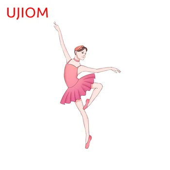 Стикер за стена UJIOM Ballet Стъклена Детска спалня Розова апликация Водоустойчив домакински облекло за дневна със защита от надраскване