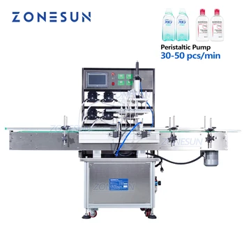 Машина завалки перисталтиката на помпата ZONESUN Аерозолен Газирани Напитки на Вино е Напитка Парфюм Водата Автоматично Опаковане Като Машини