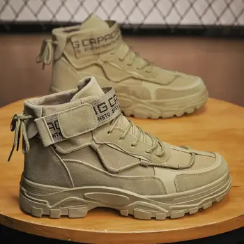 Мъжки обувки и Тактически военни бойни обувки Градинска туризъм зимни обувки Леки нескользящие мъжки ботильоны-пустинята 2023