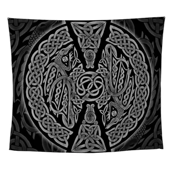 Стенен гоблен с изображението на келтски фестивал, украса на стаята с принтом насекоми, кърпа, мат, подвесное одеяло