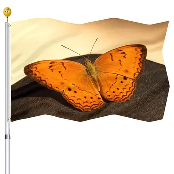 Пеперуда Флаг Цвят На Крилото Да Лети Ярки Модни Животни Градински Знамена Къща За Парти На Открито Украса На Хола Флаг