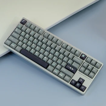 Набор от Клавиатури Кепета MiFuny Grey 132Keys PBT Keyboard Cap С високо съдържание на Черешово Профил, Аниме-Капачки за Клавиатури Аксесоари Механична Клавиатура
