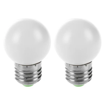 2X led лампа с бял цвят E27, пластмасов лампа (бял цвят капацитет 0,5 W)