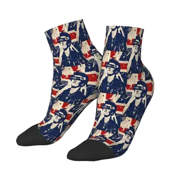 Чорапи до щиколоток в стил пънк-музика и поп-арт, мъжки и дамски пролетни чорапи с принтом