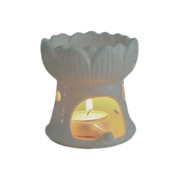 Лампа с етерично масло, свещник за домашна употреба на закрито на изделия от бял порцелан, Керамика Кадилница за ароматерапия, Ароматна записващо устройство