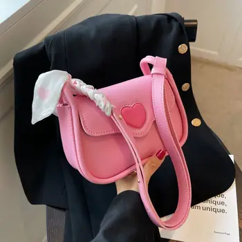 Нова мода нишевая чанта Ins с едно рамо и подмишница, минималистичная малка квадратна чанта през рамо