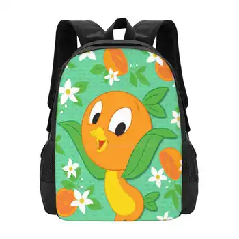 Здравейте Sunshine Orange Bird, Училищен раница с голям капацитет, чанти за лаптоп Little Bird Orange