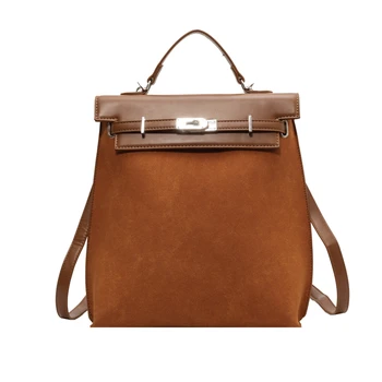 2024 Новата Есенно-Зимна дамска чанта от Изкуствена кожа, Модерен и Популярен раница, Висококачествена Ежедневна чанта с Голям Капацитет simplicity가방