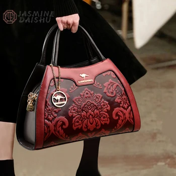 Нова Дамска чанта, Луксозни Чанти от Телешка кожа за Жени на Известните марки Чанта през Рамо за Жени Кожени Чанти през рамо Sac a main