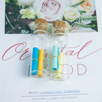 Празни козметични контейнери Малки стъклени флакони за бродерия с коркова тапа Мини-флакони за парфюми 50шт 22*60*12.5 мм, 14 мл