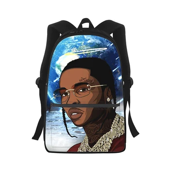 Поп Smoke Rapper Мъжки Женски раница с 3D принтом, модерен студентски училищна чанта, раница за лаптоп, Детска пътна чанта през рамо