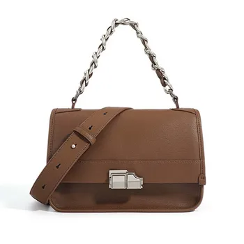 Модерен пролетно нова чанта Motingsome, луксозна чанта от естествена кожа, портфейли на веригата, стилни дамски чанти-тоут 2024