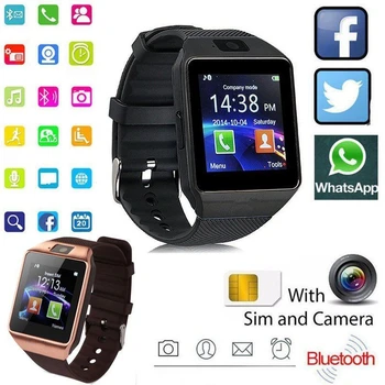 Цифров сензорен екран Z3, умни часовници DZ09, гривна Q18, камера, в часовник Bluetooth, СИМ-карта, умни часовници, поддръжка на мобилни телефони и Ios и Android