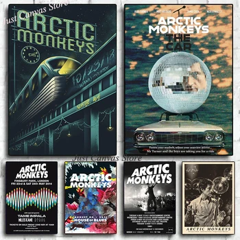 HD Печат Рок-Група Arctic Monkeys Щампи И Плакати На Платно Стенни Картина Стая Бар Кафене Kawai Украса на Стаята Куадрос