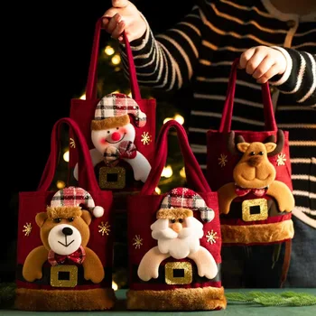 Коледна нова чанта-тоут Apple bag, креативна чанта за подаръци в навечерието на Коледа, детска чанта-тоут