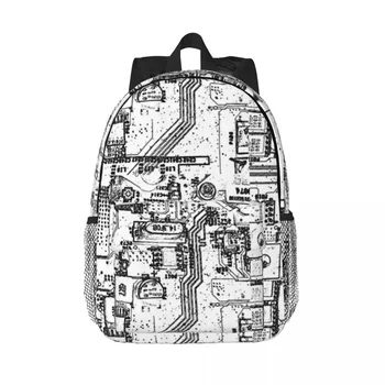 Дънна платка в черно-бял цвят От Iritof Раници, тийнейджърката чанта за книги, модни детски училищни чанти, пътнически раница, чанта през рамо