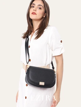 Дамска чанта CEZIRA от изкуствена веганской кожа, с капак, трактор преглед чанти, портфейли през рамо, модерен Елегантни и ежедневни дамски