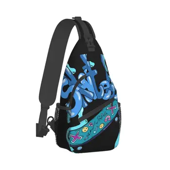 Отличителни чанта през рамо за скейтборд, художествени джобове в стил графити, пътна чанта-месинджър, спортна чанта за тийнейджъри, унисекс