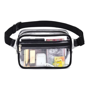 Прозрачна чанта с PVC, прозрачна плажна чанта, дамска чанта през рамо, регулируема презрамка, прозрачна чанта, нагрудная чанта за концерти, спорт