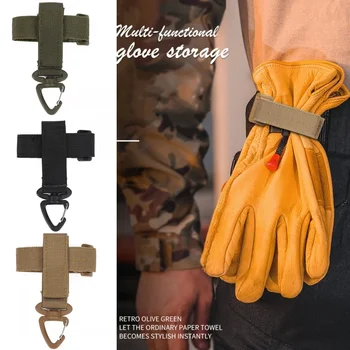 Многофункционални найлонови тактически ръкавици на една кука за съхранение, предпазна скоба за външни ръкавици, въже за Катерене, EDC, защита от загуба, подвесная обтегач