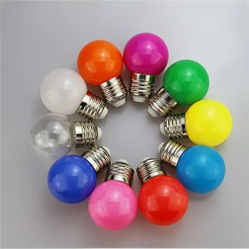 1 бр. Цветен led крушка E27 220V G45 7 цвята RGB Лампада Led лампа Декор Празнична Коледна крушка Lamparas Лампа за къмпинг Fashlight
